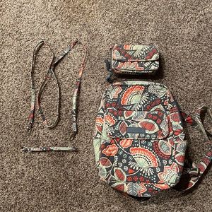 Small Vera Bradley backpack with wallet